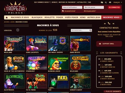 Jeux sur le casino Tropezia Palace